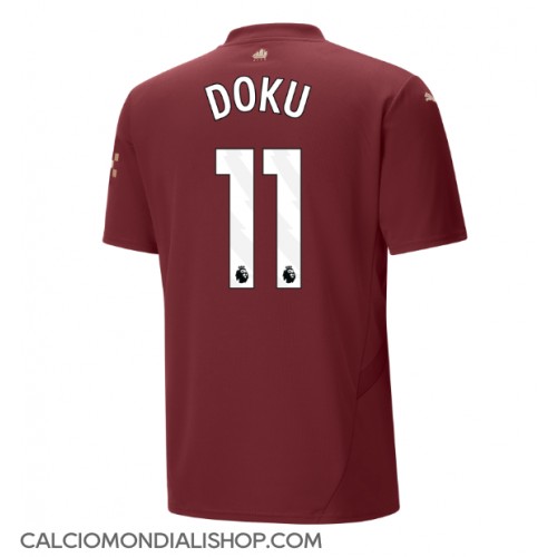 Maglie da calcio Manchester City Jeremy Doku #11 Terza Maglia 2024-25 Manica Corta